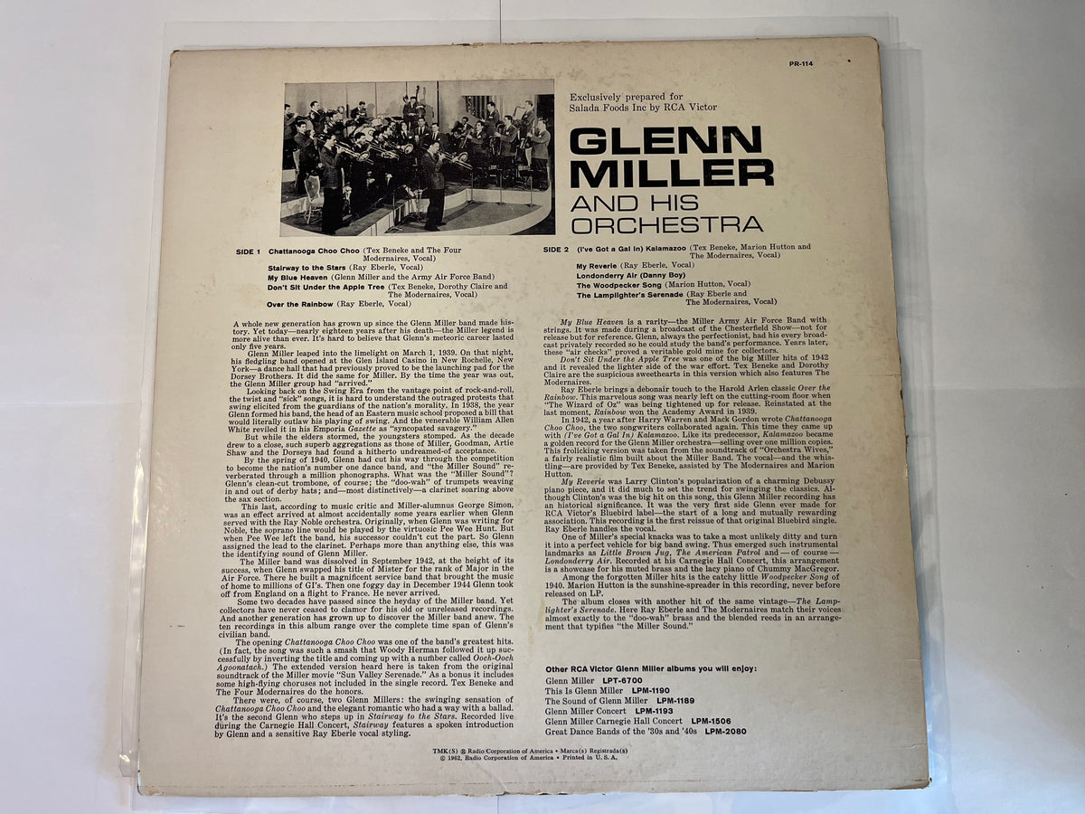 Glenn Miller Originals (1962) - Glenn Miller And His Orchestra PR-114