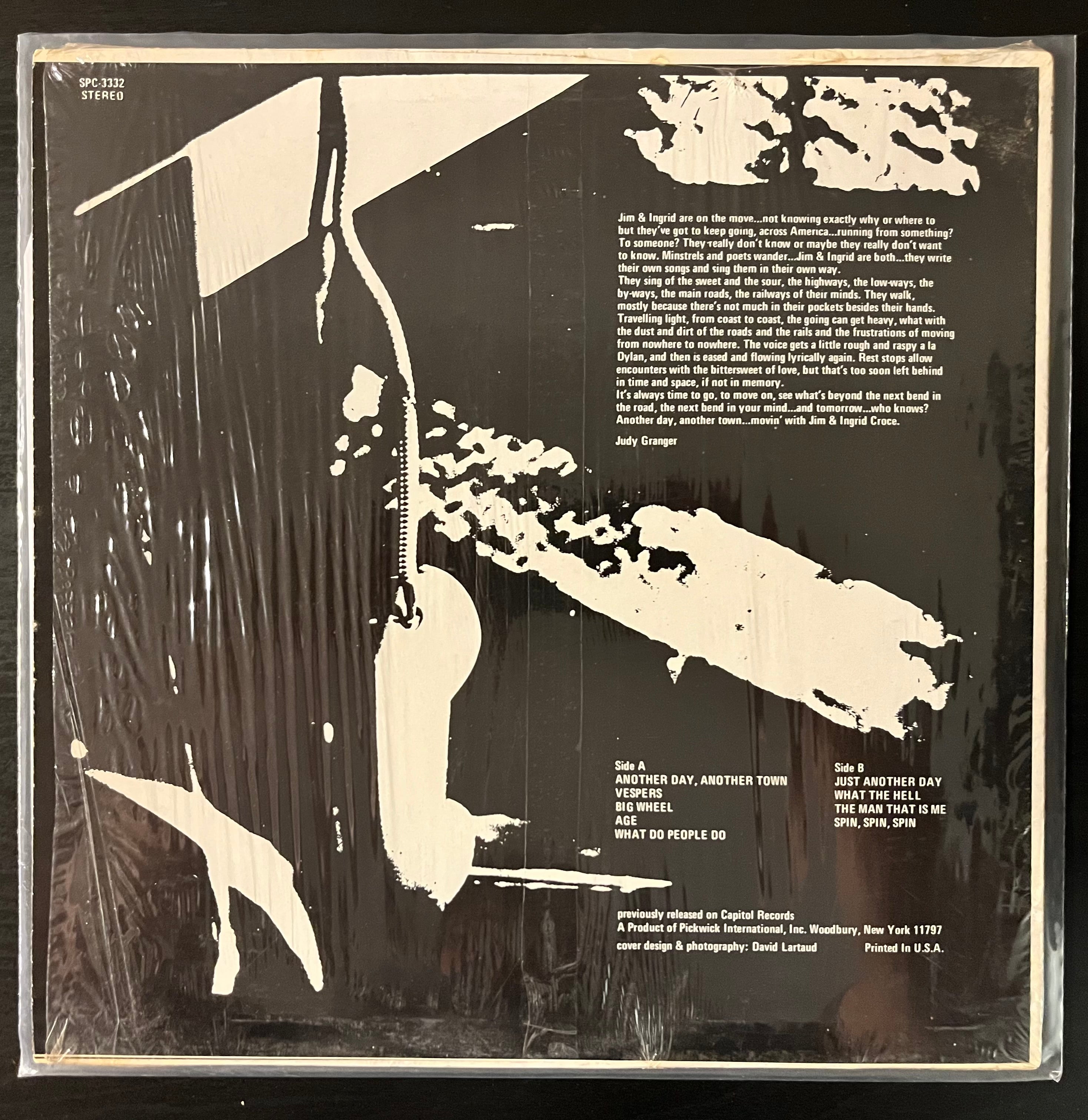 Another Day, Another Town (1974) - Jim & Ingrid Croce SPC 3332