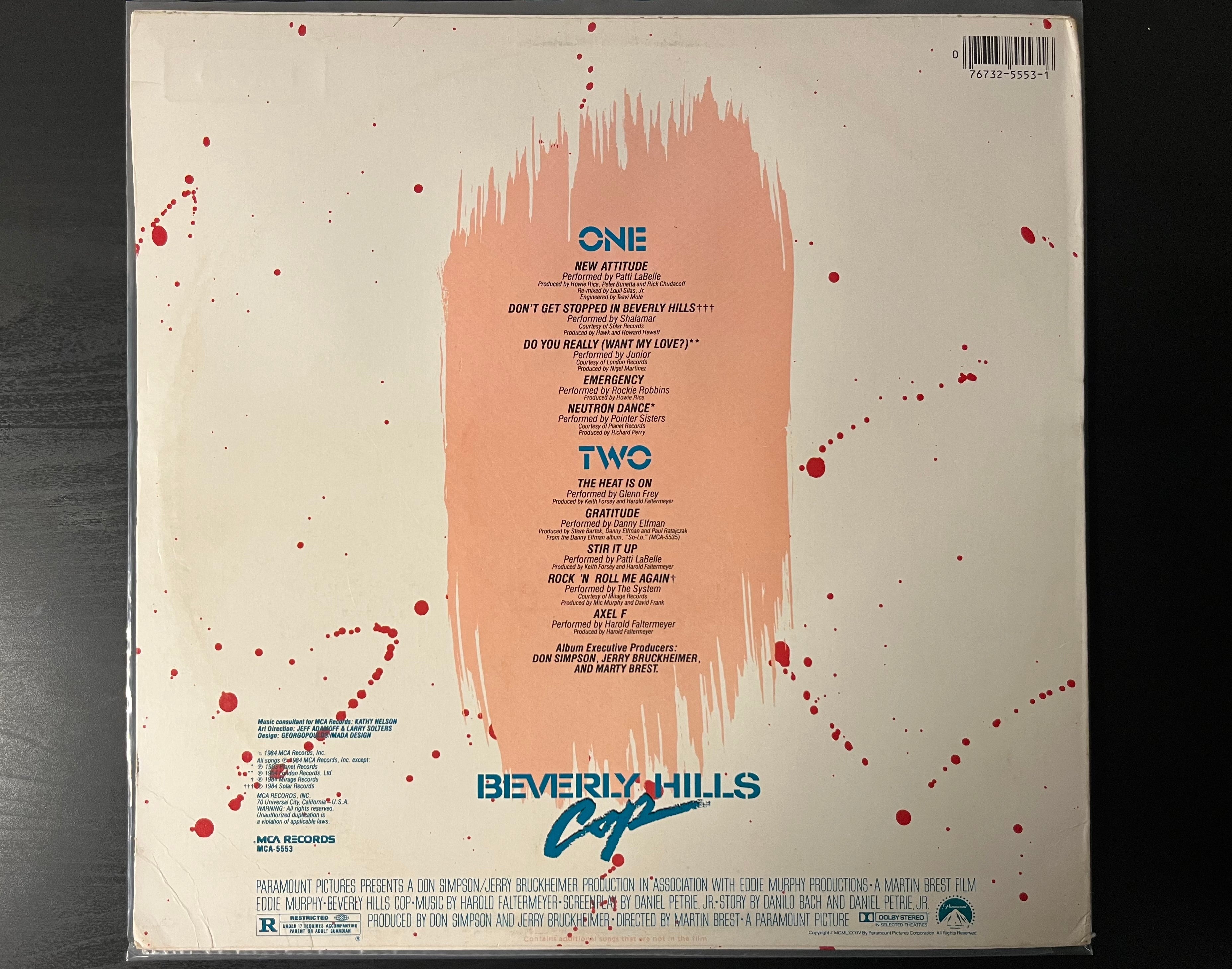 Music From The Motion Picture Soundtrack Beverly Hills Cop (1984) - Various MCA-6143