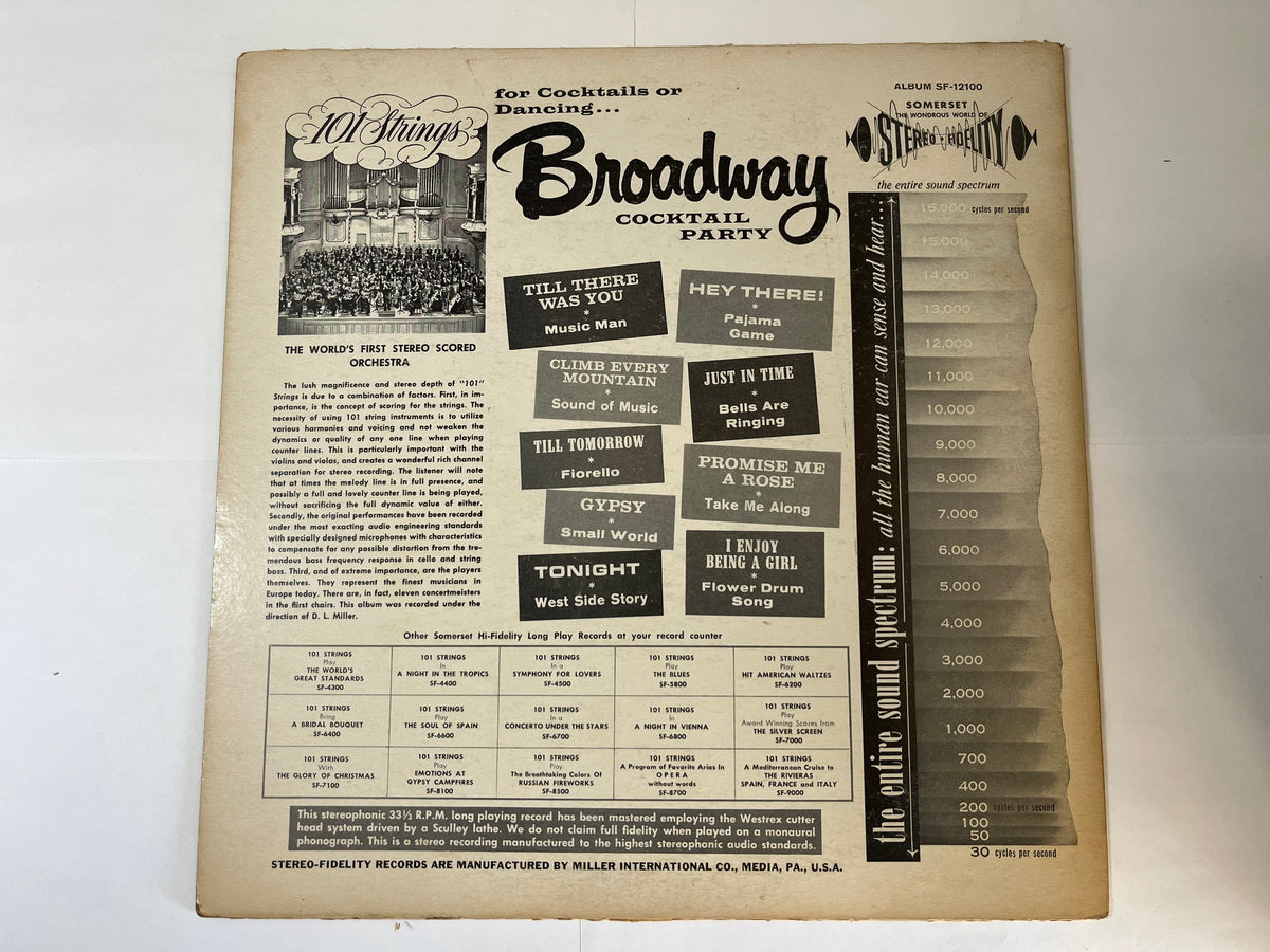 Broadway Cocktail Party (1961) - 101 Strings SF-12100