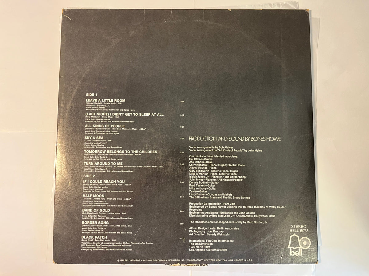 Individually & Collectively (1972) - The 5th Dimension BELL 6073