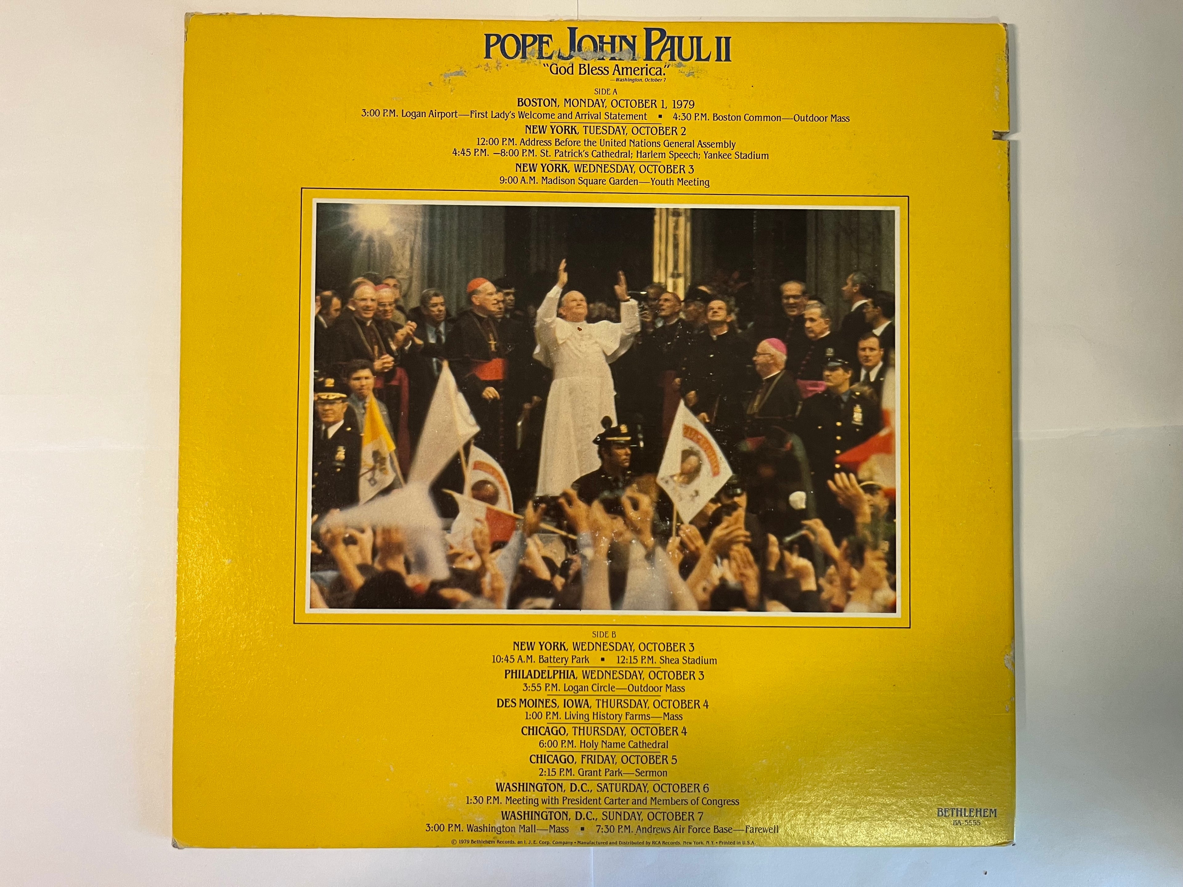 Live In America (1979) - Pope John Paul II BA-5555