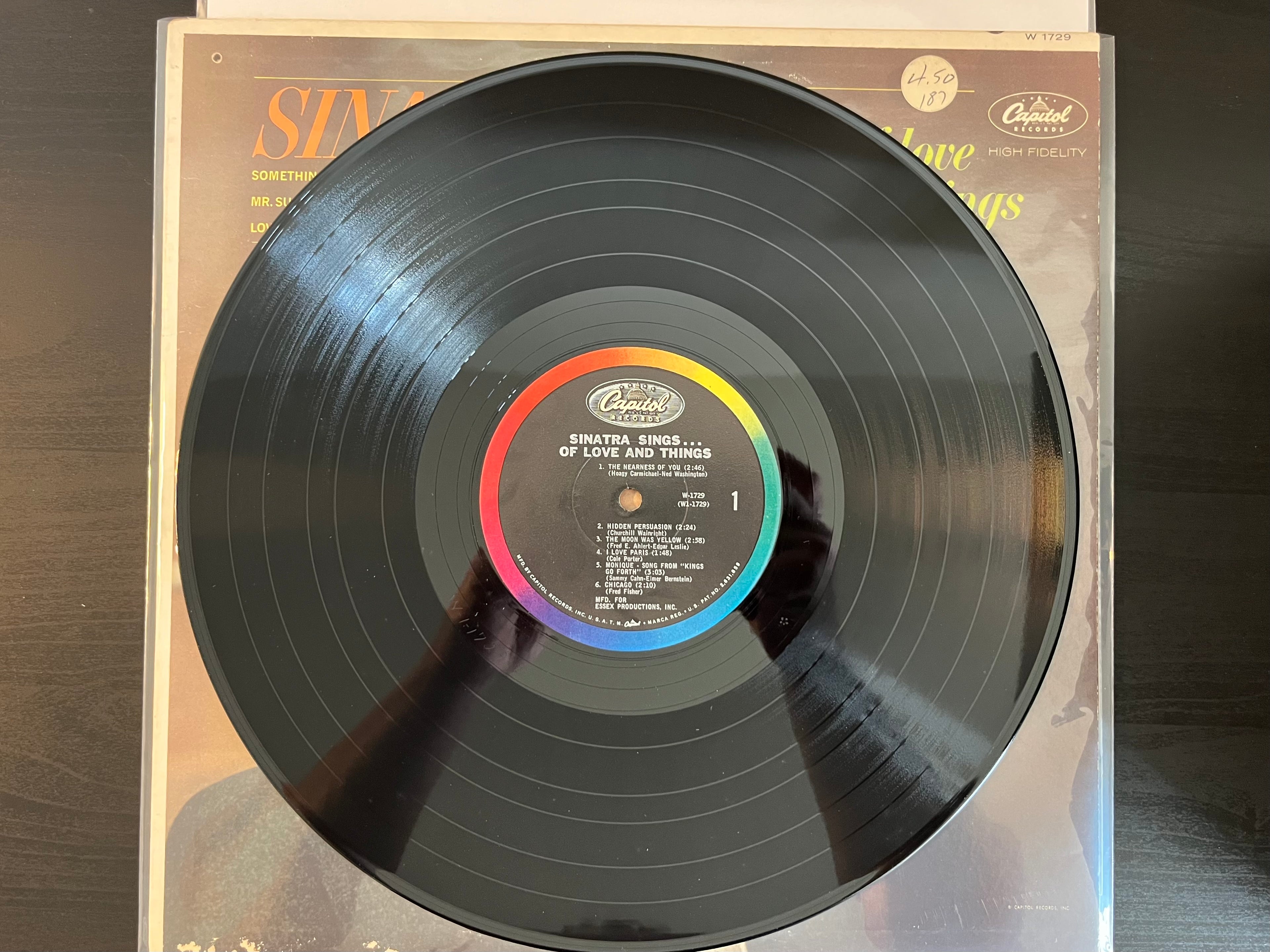 Sinatra Sings...Of Love And Things (1962) - Frank Sinatra W 1729, W-1729