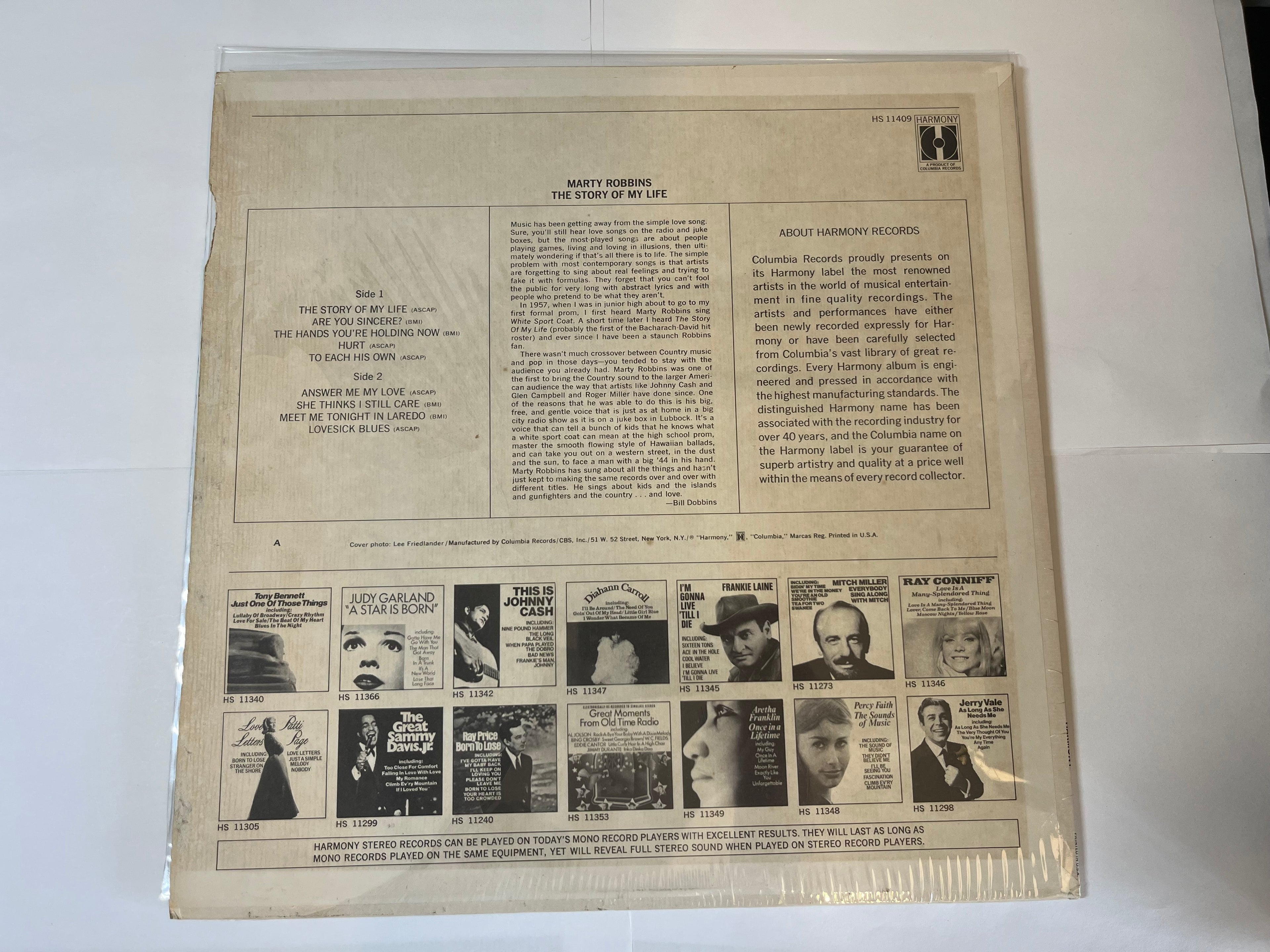 The Story Of My Life (1970) - Marty Robbins HS 11409