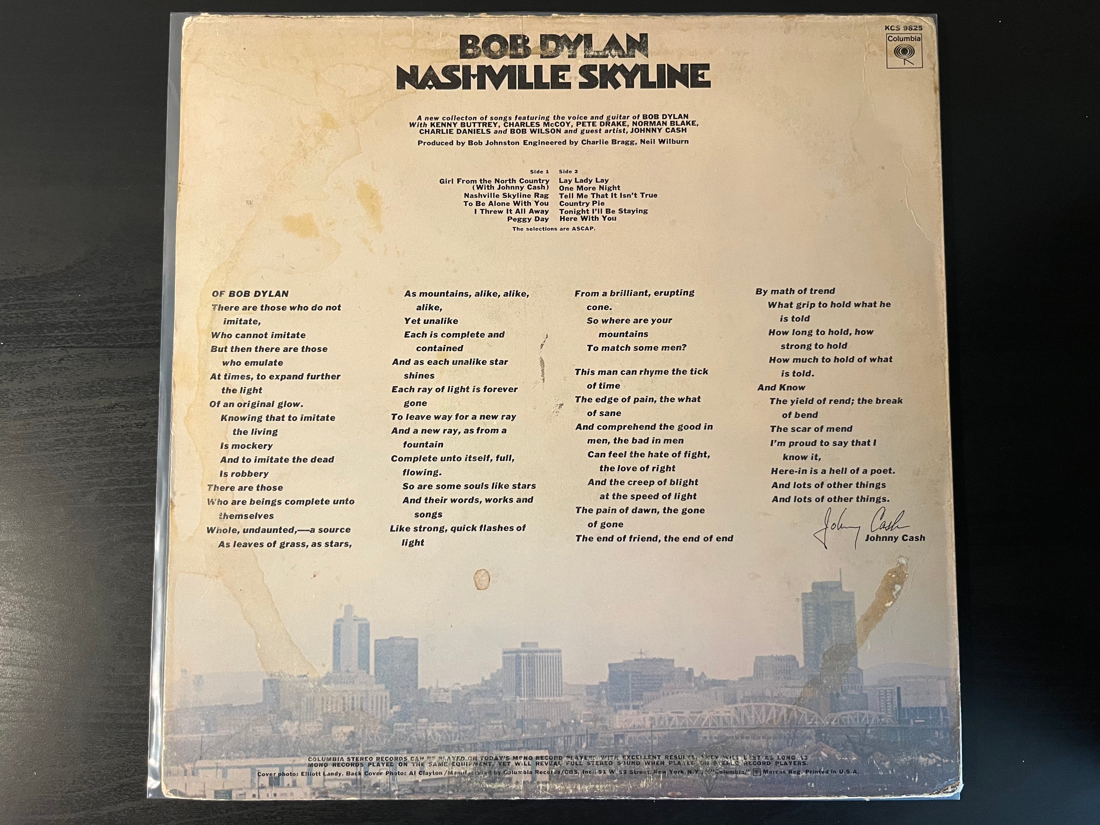 Nashville Skyline (1973 Reissue) - Bob Dylan PC 9825