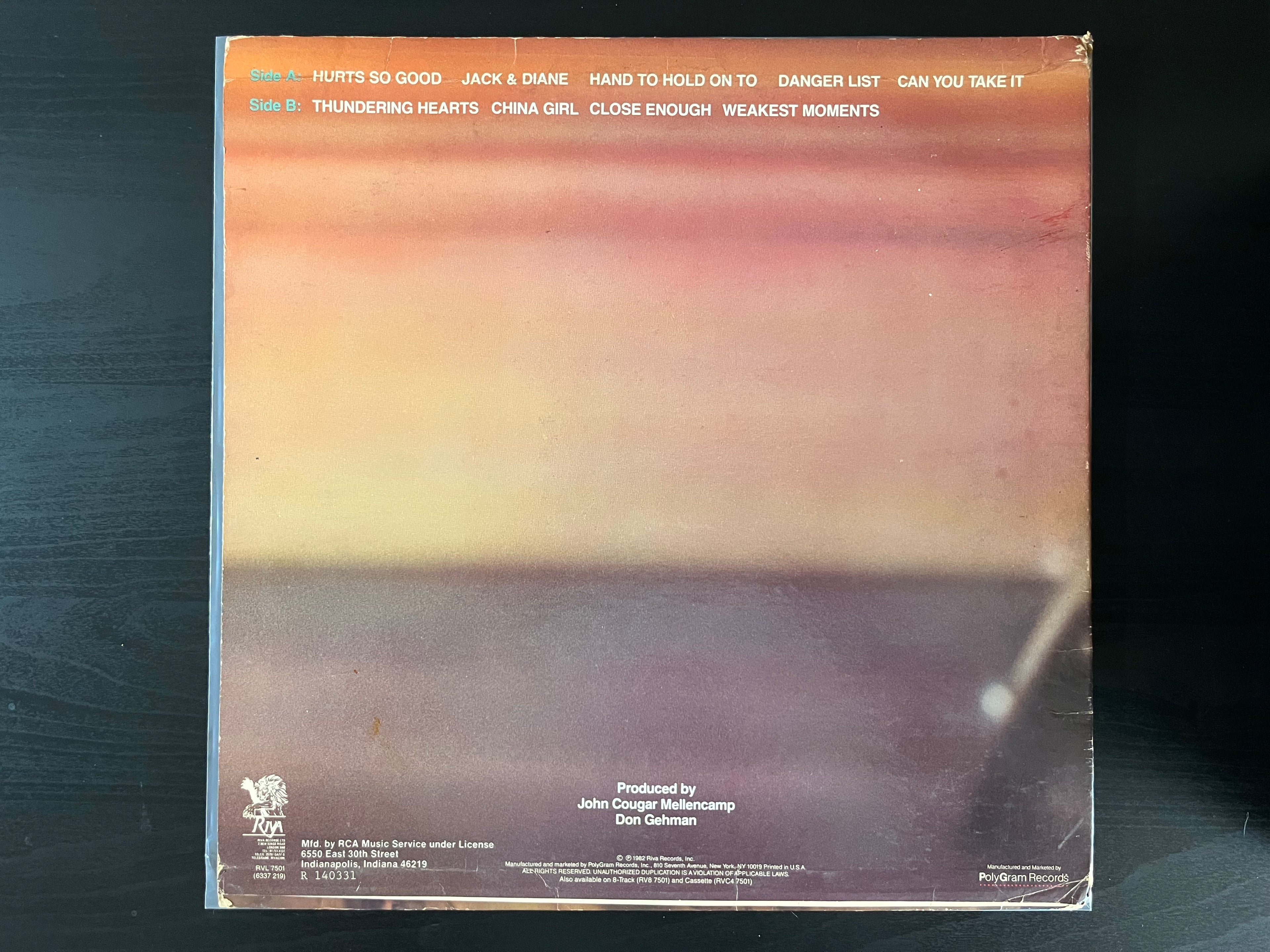 American Fool (1982) - John Cougar RVL-7501