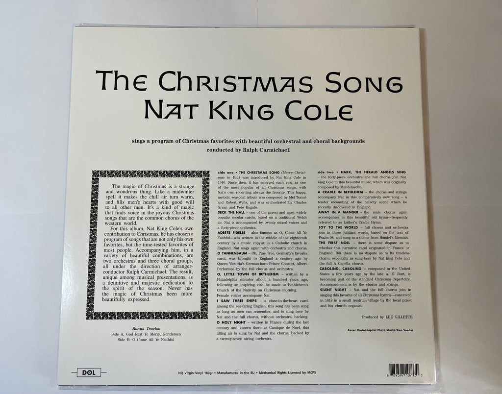 The Christmas Song (2013 Reissue, 180g Red Vinyl) - Nat King Cole DOS761MB