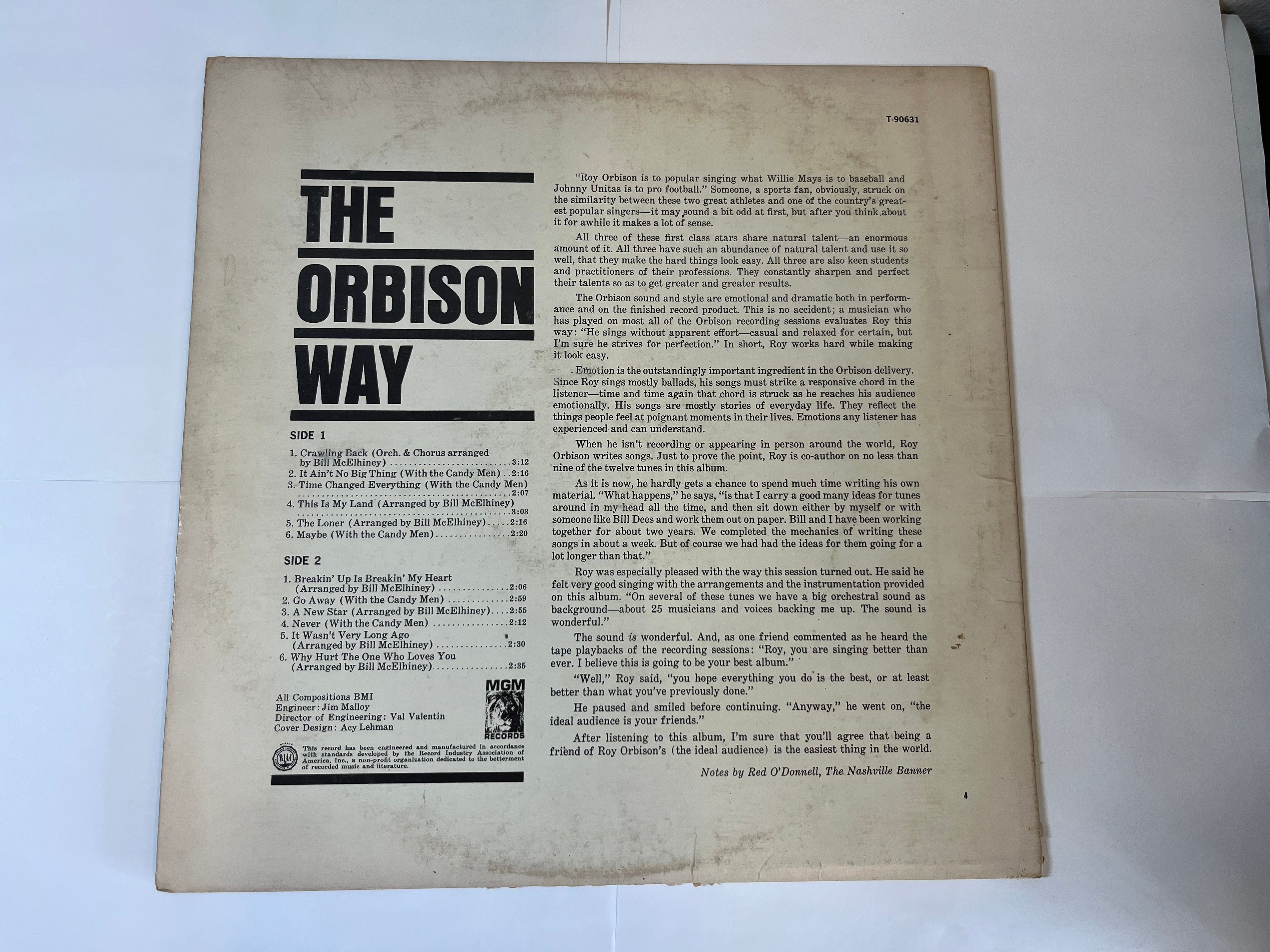 The Orbison Way (1965) - Roy Orbison E-4322, T-90631