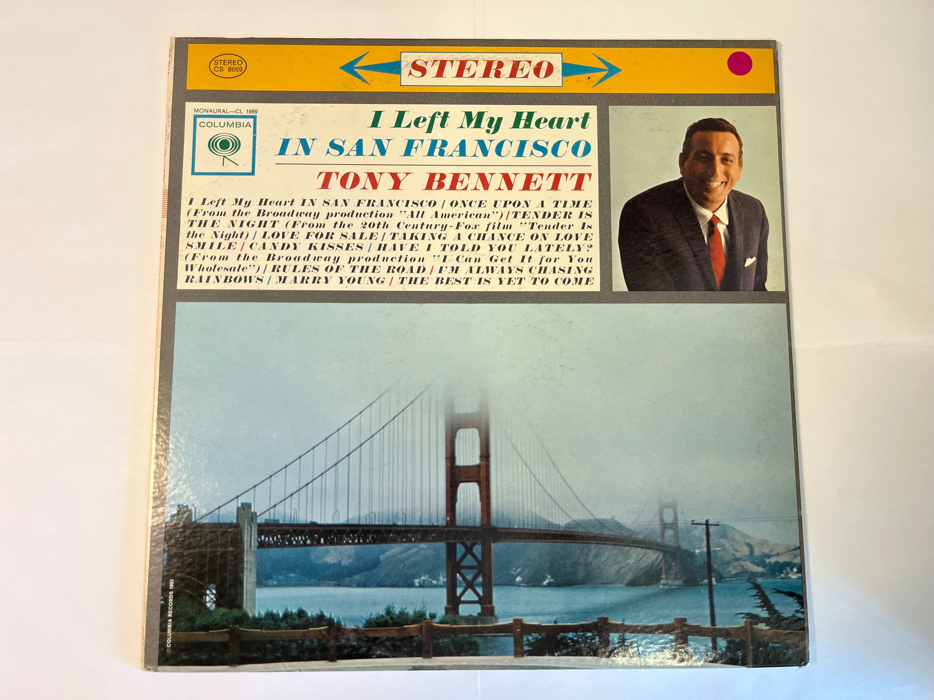 I Left My Heart In San Francisco (1962) - Tony Bennett CS 8669