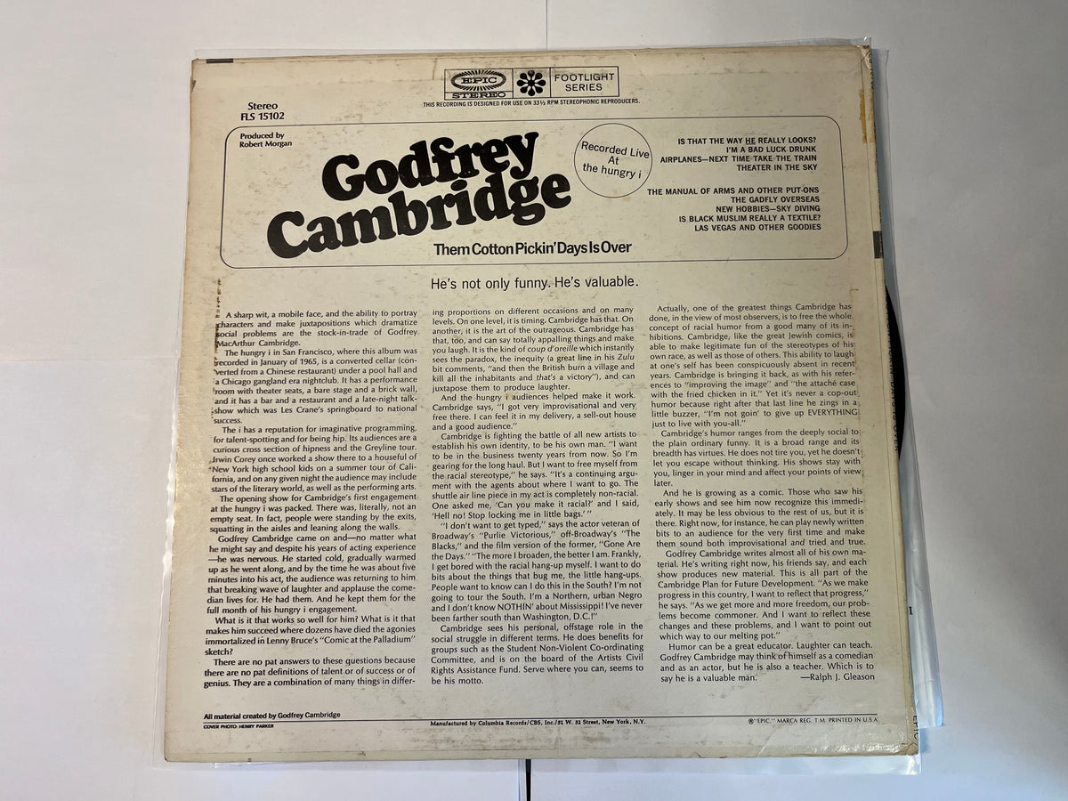 Them Cotton Pickin' Days Is Over (1965) - Godfrey Cambridge FLS 15102