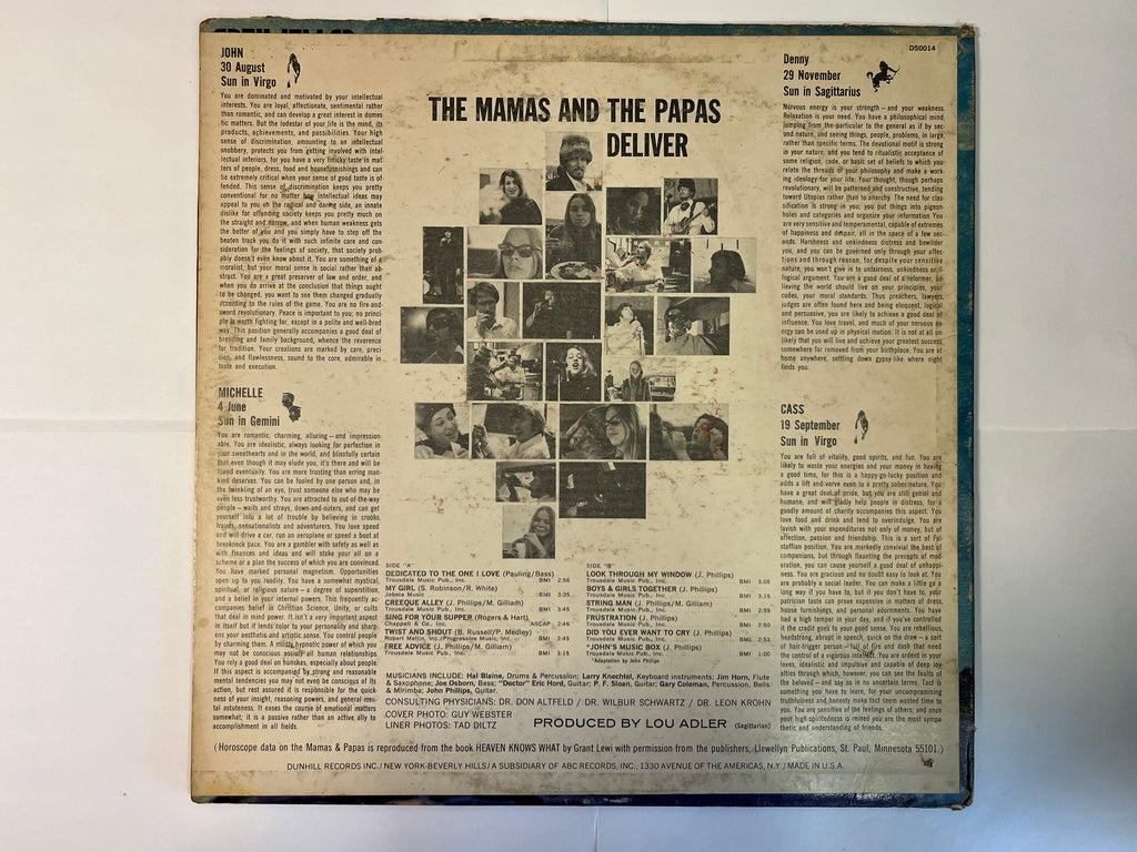 Deliver (1967) - The Mamas & The Papas D-50014