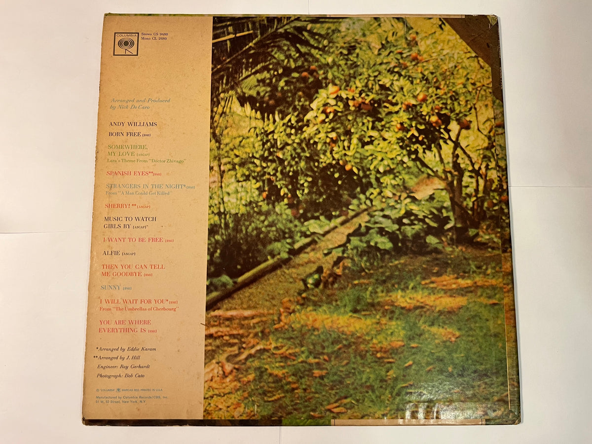 Born Free (1967) - Andy Williams CL 2680