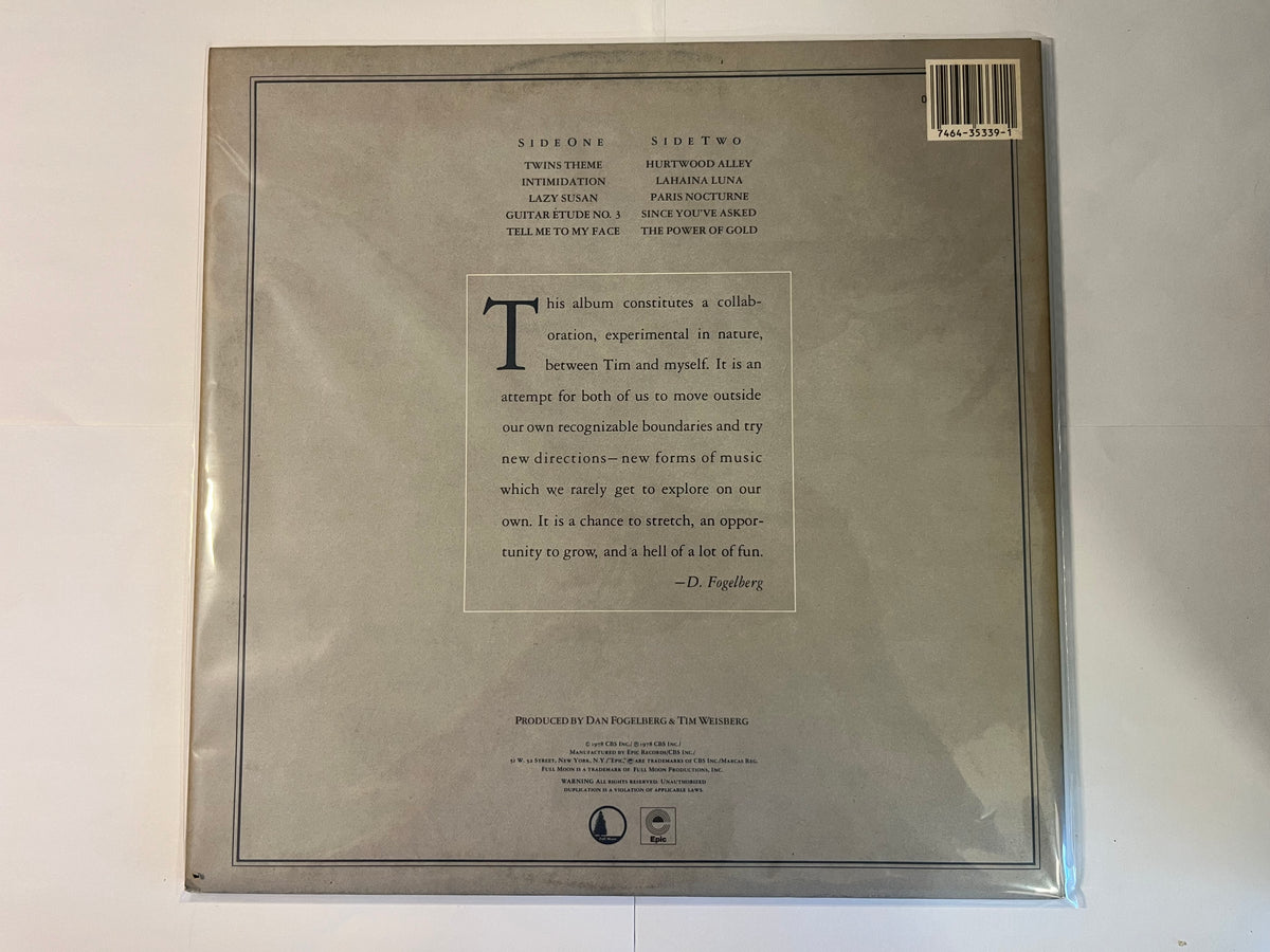 Twin Sons Of Different Mothers (1978) - Dan Fogelberg & Tim Weisberg JE 35339