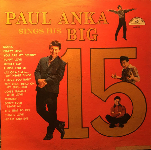 Sings His Big 15 (1960) - Paul Anka ABC-323